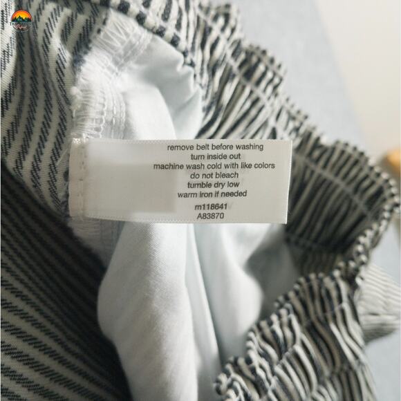 Lane Bryant Striped Shorts Black White Tie Waist Summer Women's Plus Size 18 - Picture 8 of 8